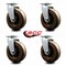 Service Caster 6'' High Temp Phenolic Wheel Swivel Caster Set with Bronze Bearings, 4PK SCC-20S620-PHBZHT-4 - alternate 5